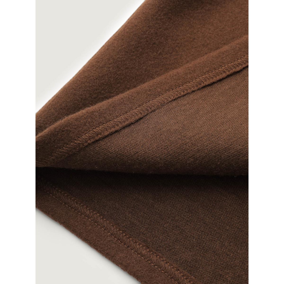 Plus Size Metal Detail Pockets Jacket Women Yellowishbrown Button Slanted pocket Casual Jackets BloomChic 28/5X Product Image