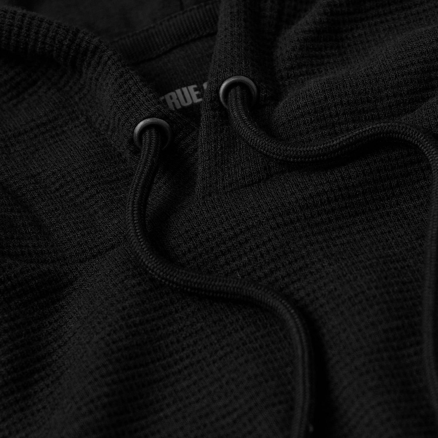Black Waffle Hoodie Product Image