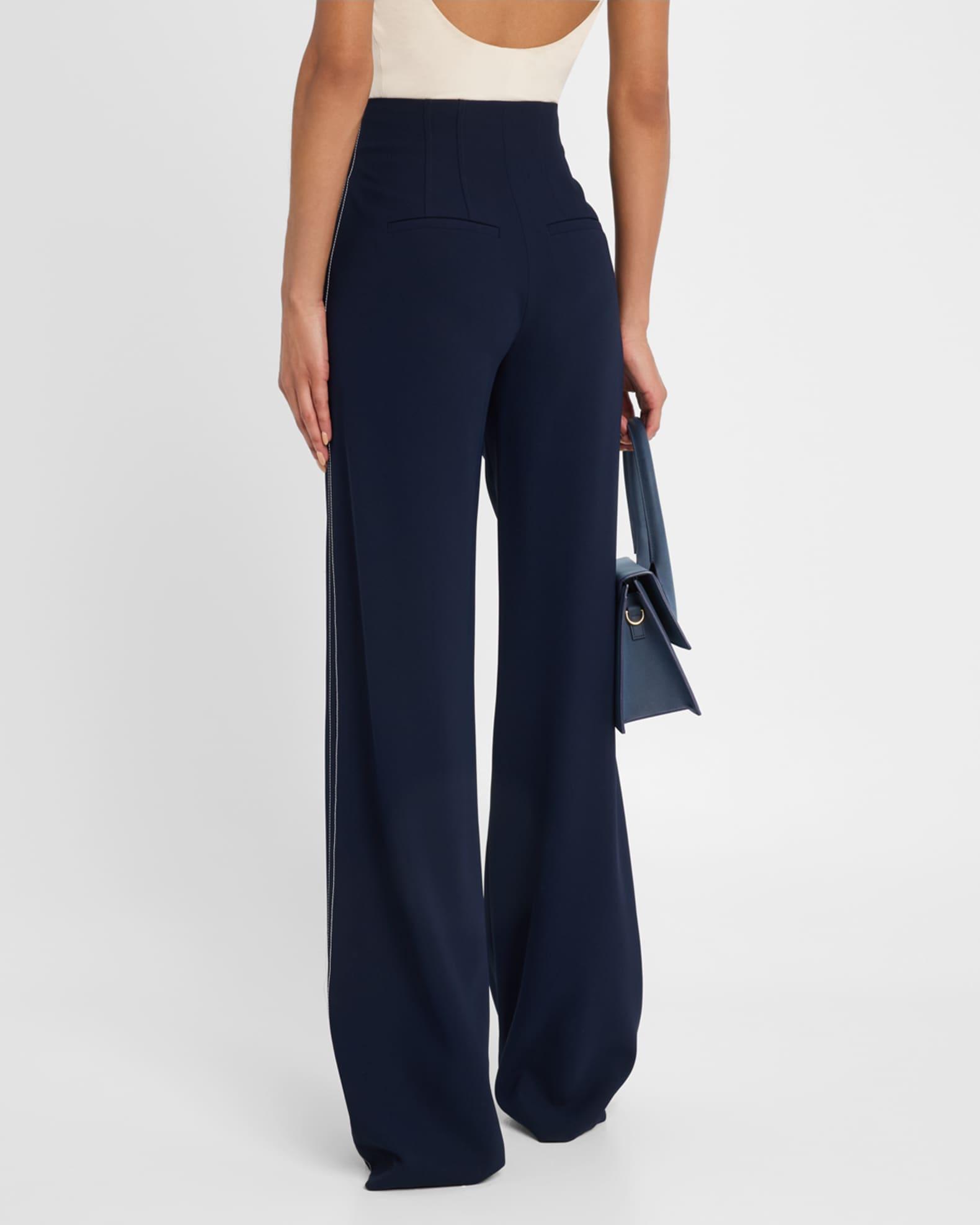 Elin Wide-Leg Side Stripe Pants Product Image