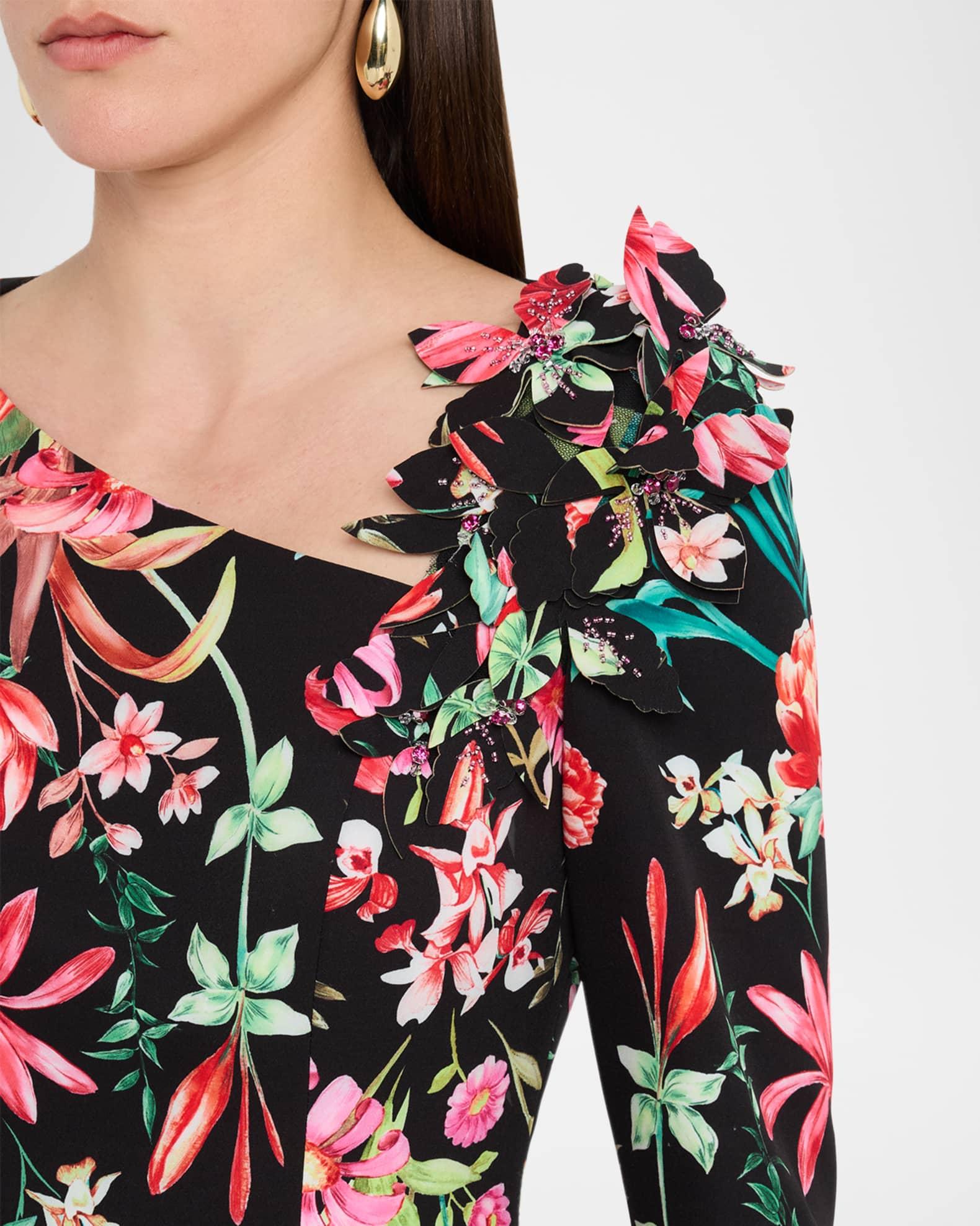 Bodycon Floral-Print Scuba Dress Product Image