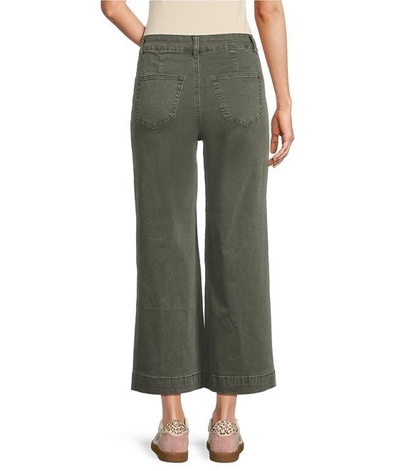 Charlie B. Wool Blend Cable Knit Striped Cowl Neck Long Sleeve Sweater Product Image