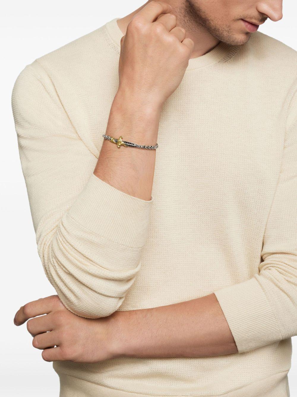 18kt yellow gold and sterling silver Waves Dagger bracelet (5mm) Product Image