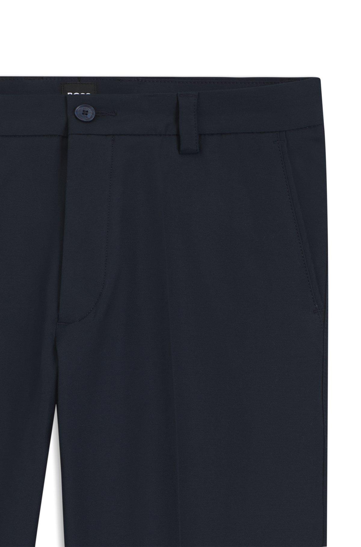 Easy-iron modern-fit trousers in cotton-blend twill Product Image