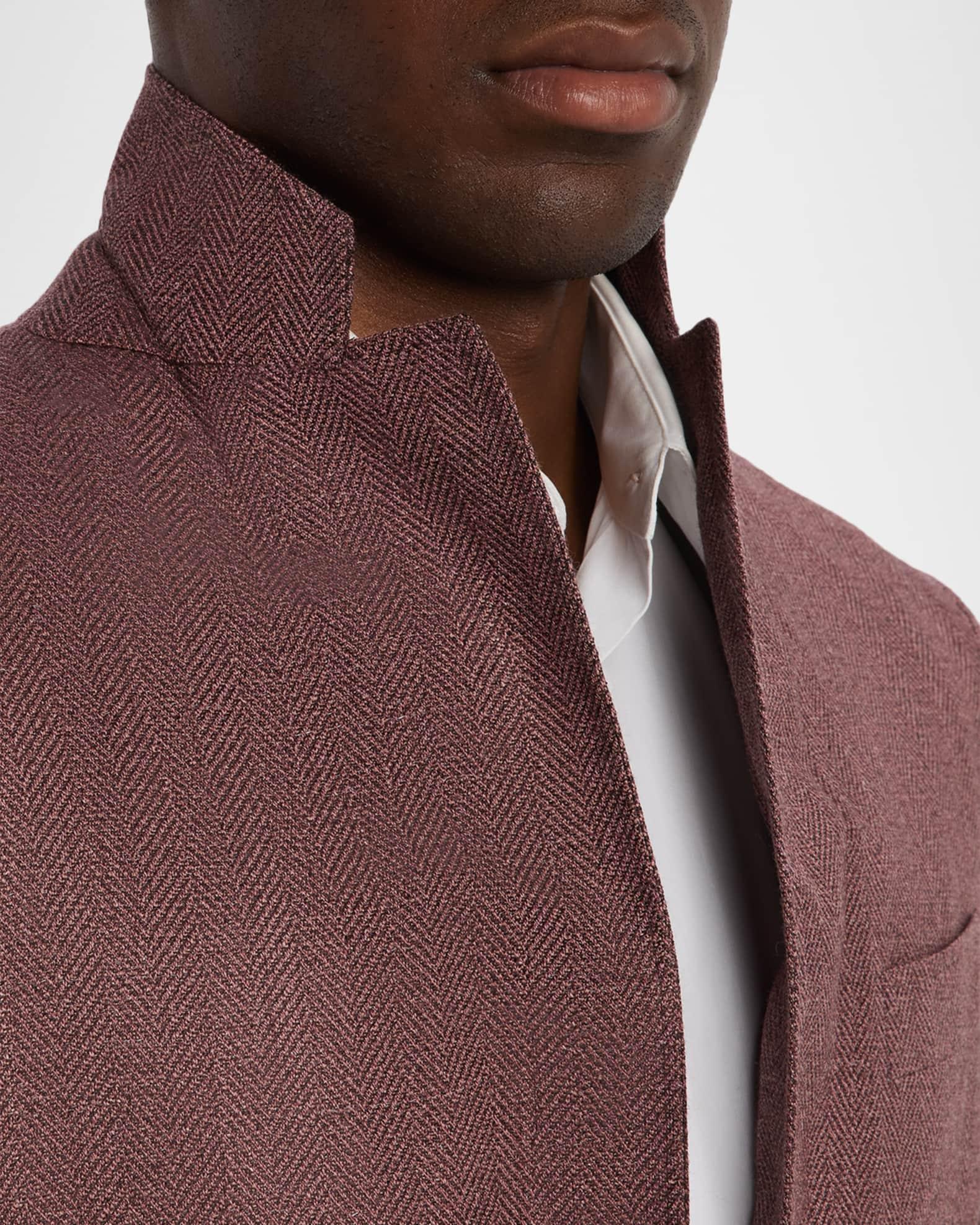 Men's Herringbone Notch Lapel Sport Coat Product Image