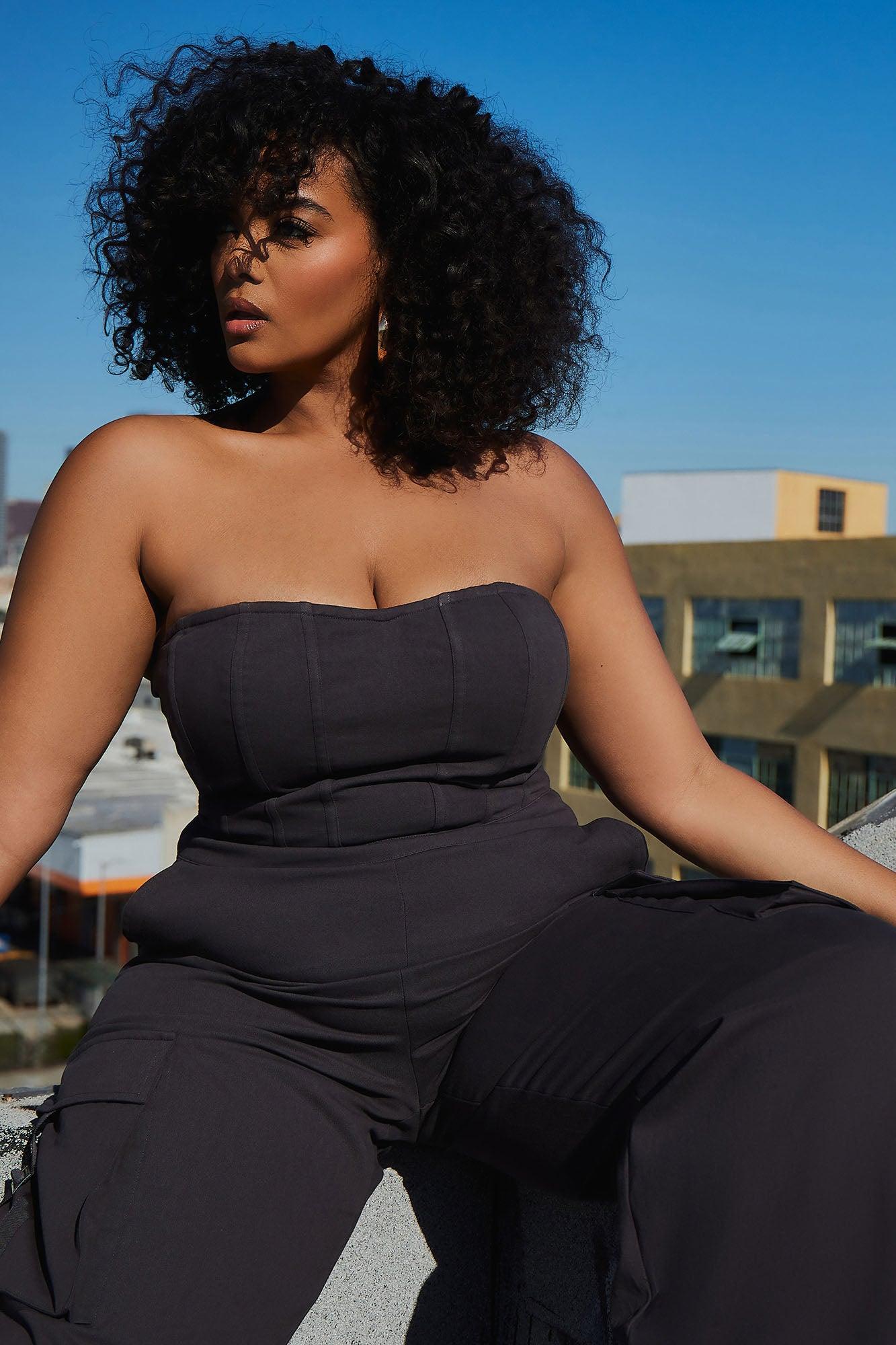 Houston Cargo Jumpsuit - Charcoal Product Image