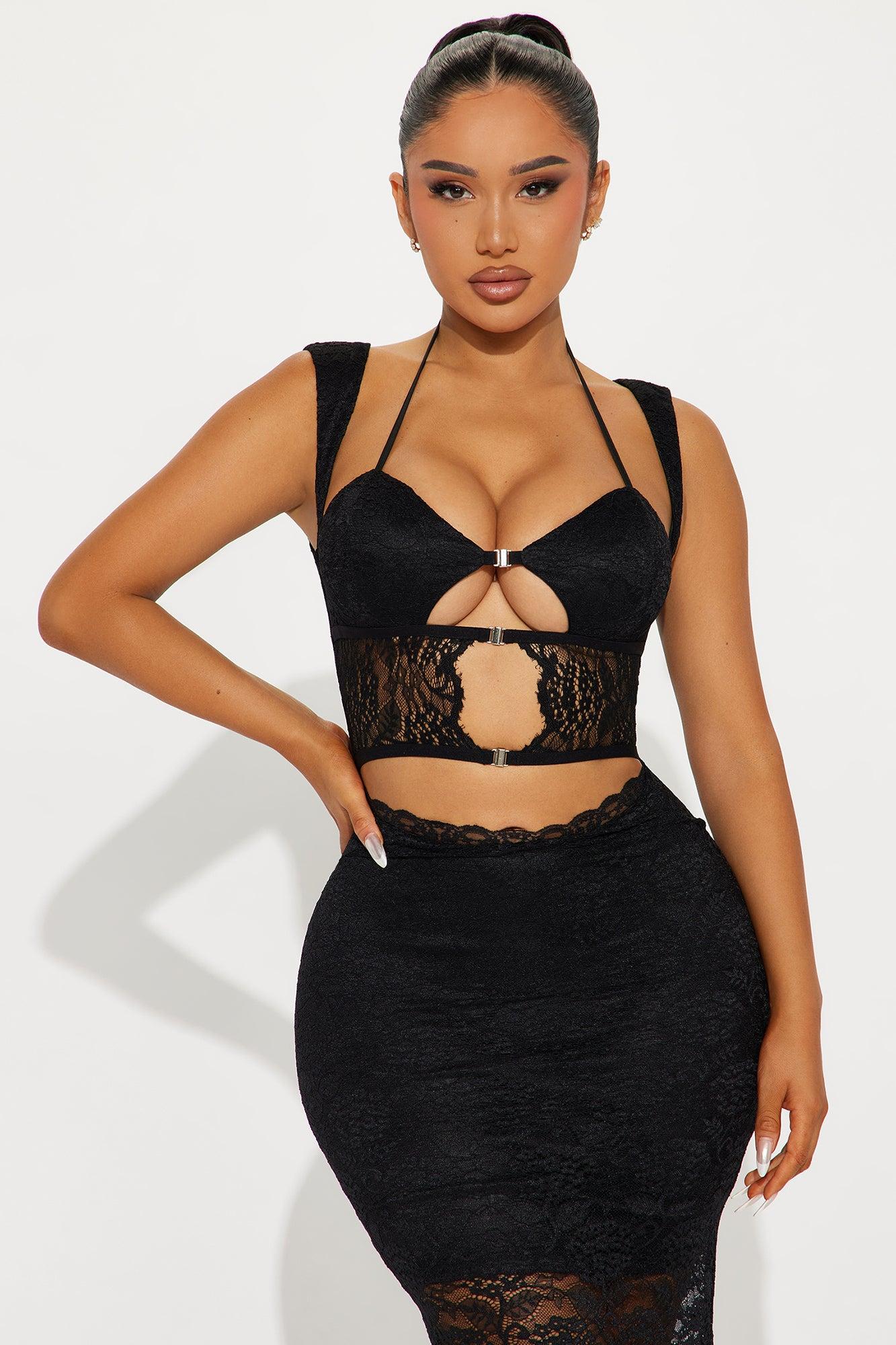 Missy Lace Maxi Dress - Black Product Image