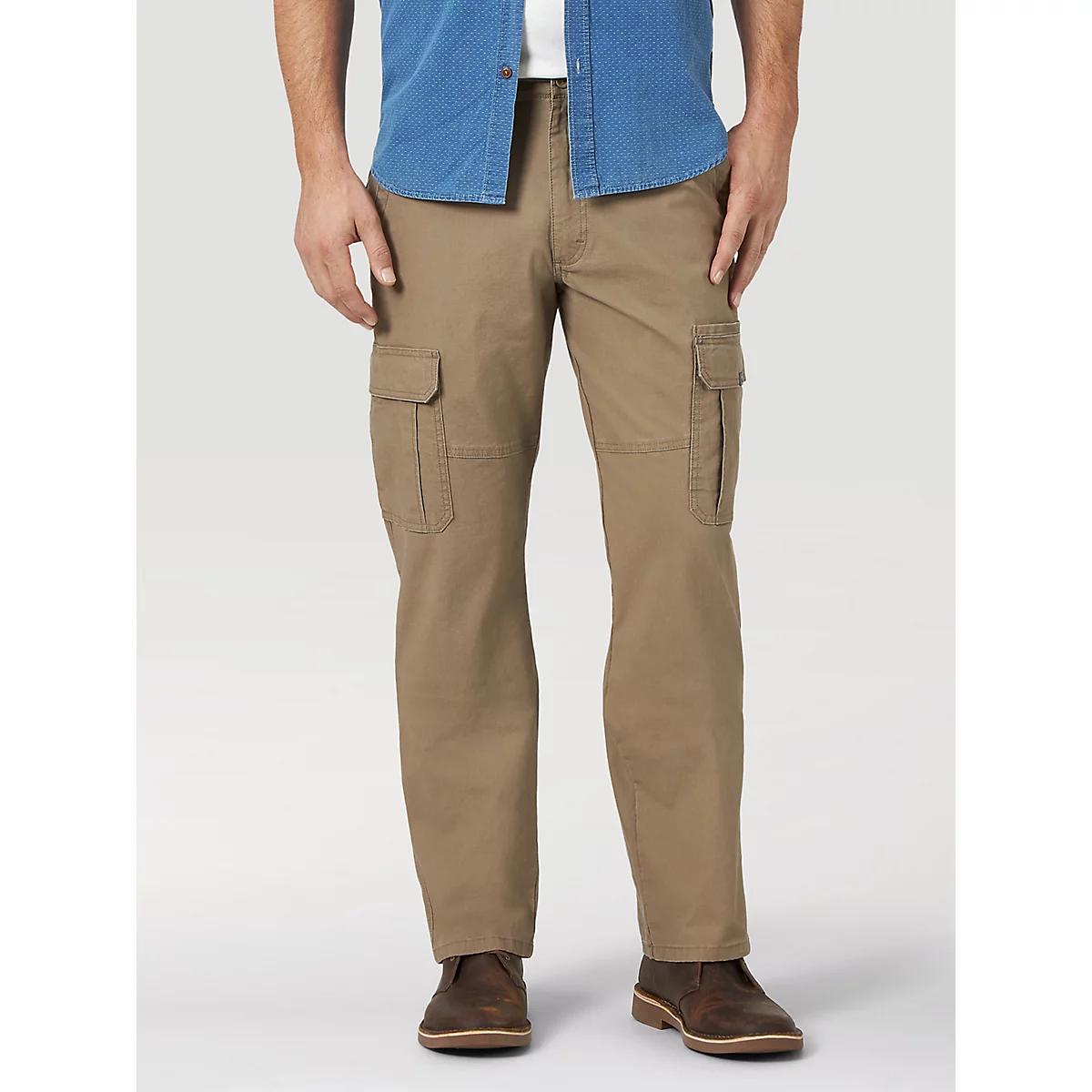 Wrangler® Men's Five Star Premium Relaxed Fit Flex Cargo Pant in Olive Drab Product Image