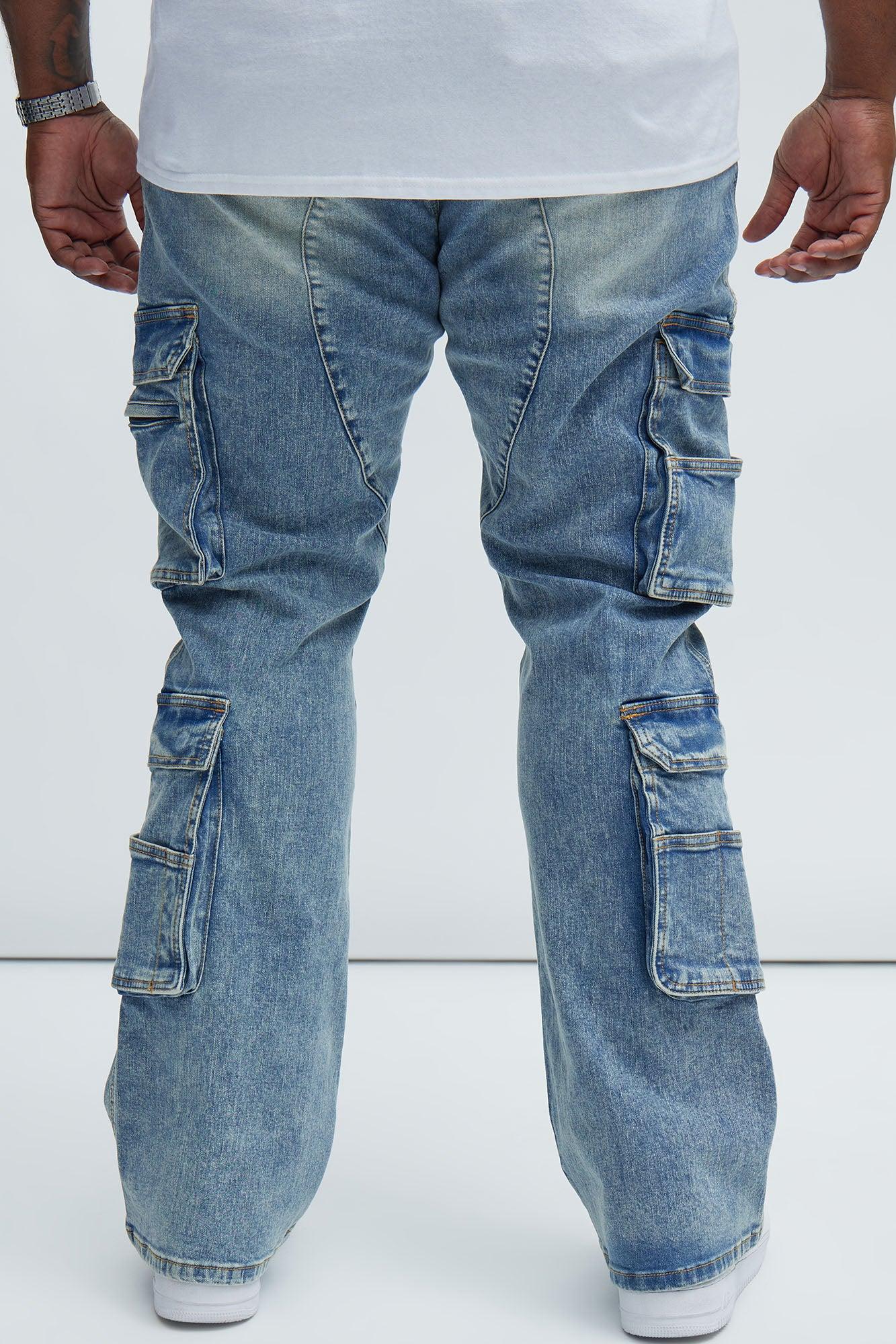 Romance Slim Stacked Flare Jeans - Light Blue Wash Product Image