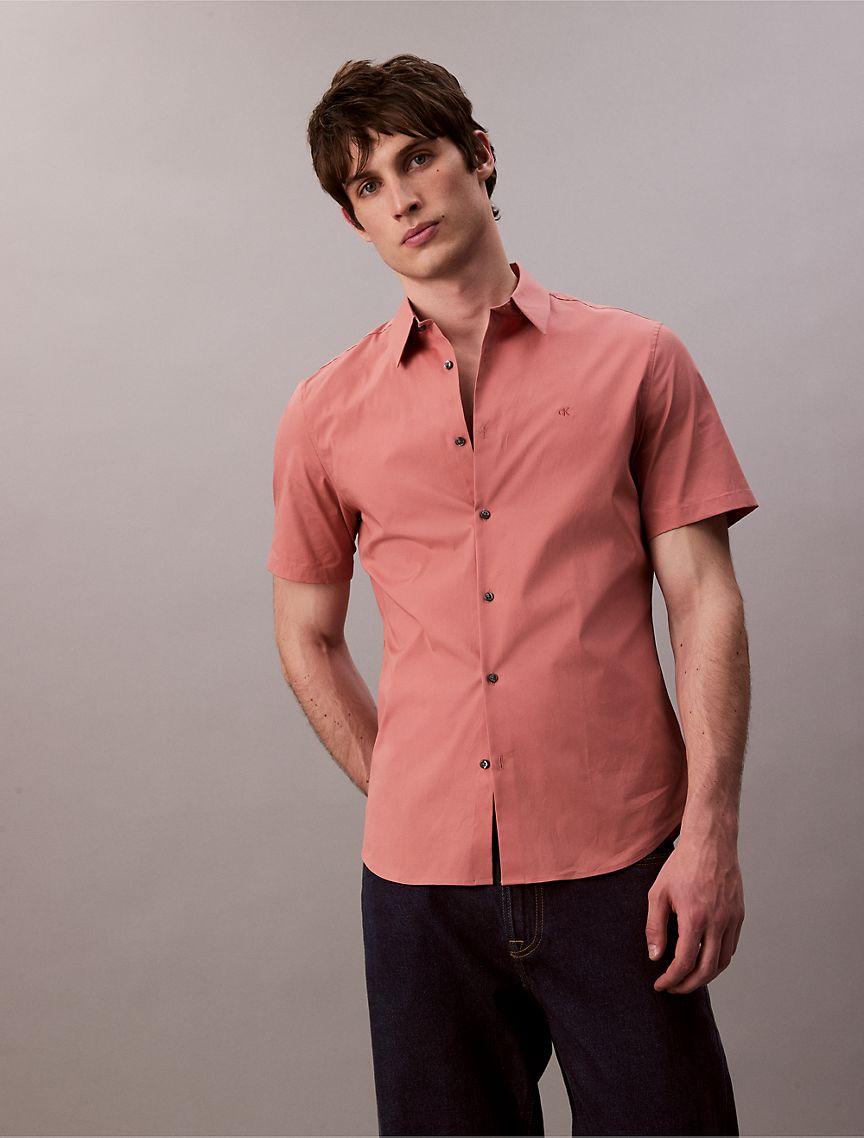 Cotton Stretch Slim Button-Down Shirt Product Image