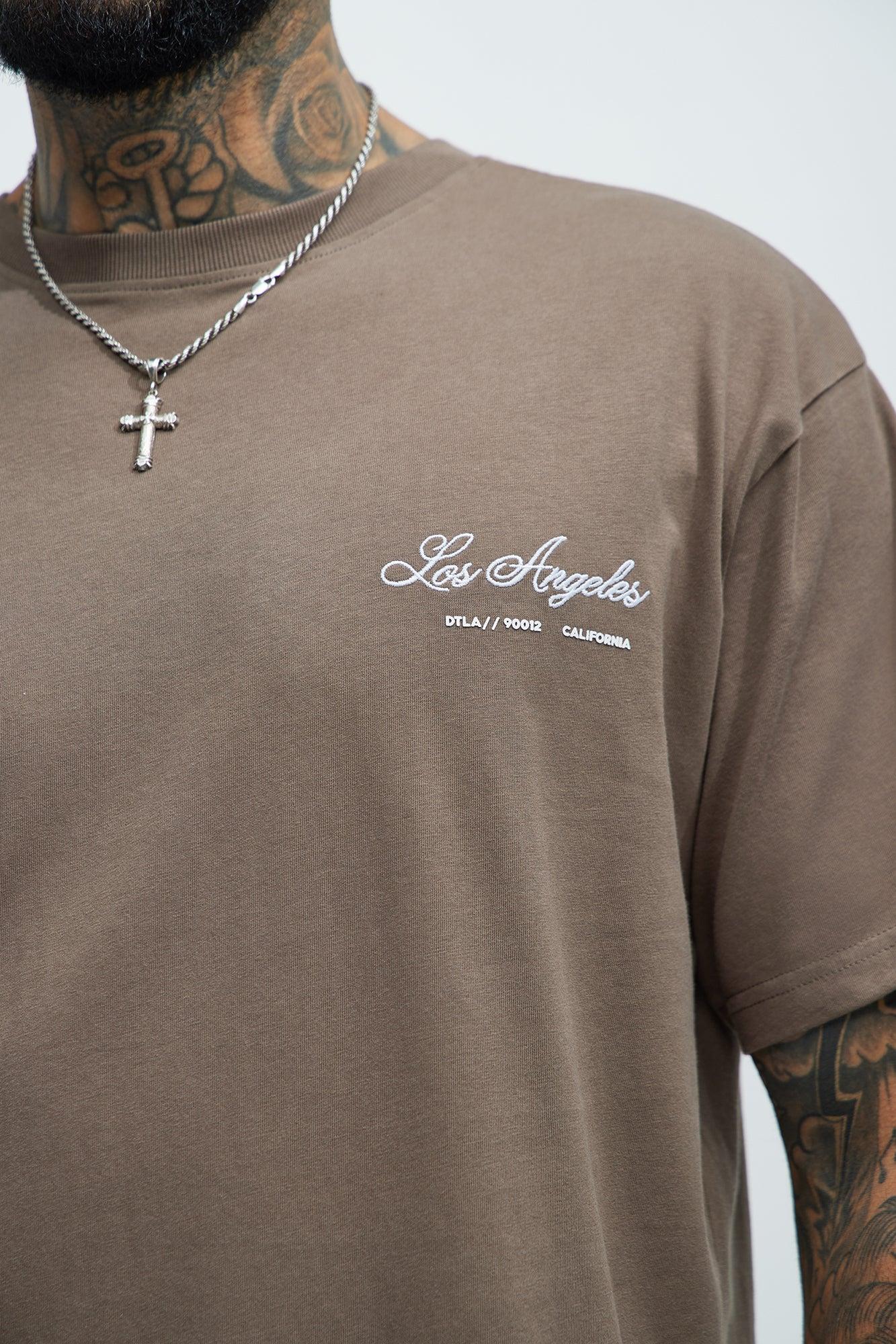 DTLA / 90012 Short Sleeve Tee - Brown Product Image