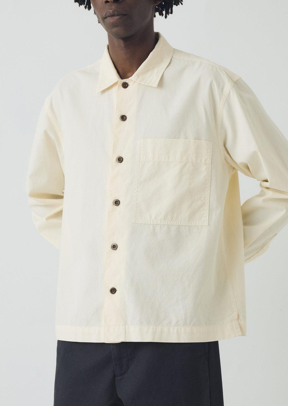 Garment Dyed Oxford Shirt | Ecru Product Image