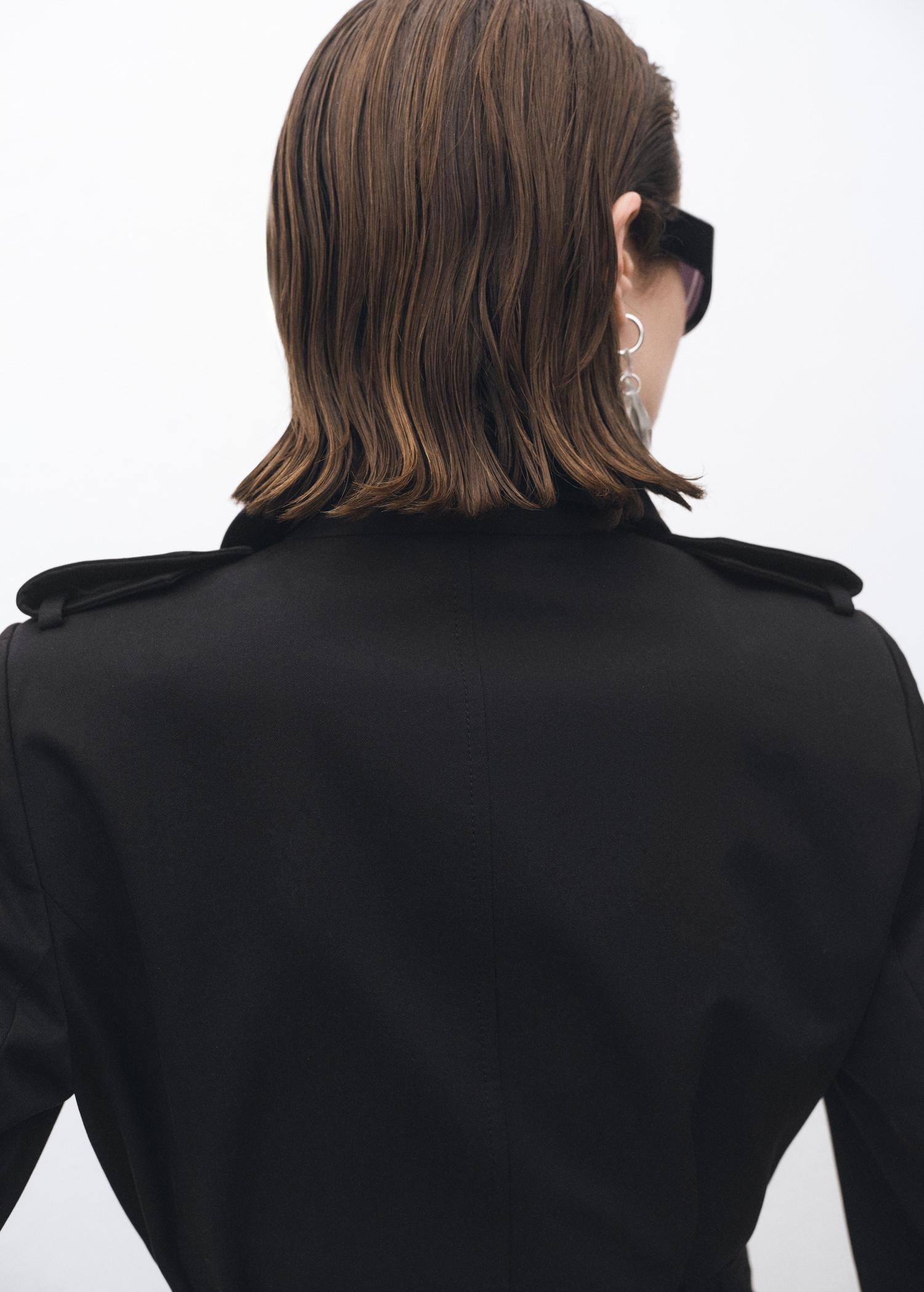 Double-breasted cotton trench coat - Women | MANGO USA Product Image