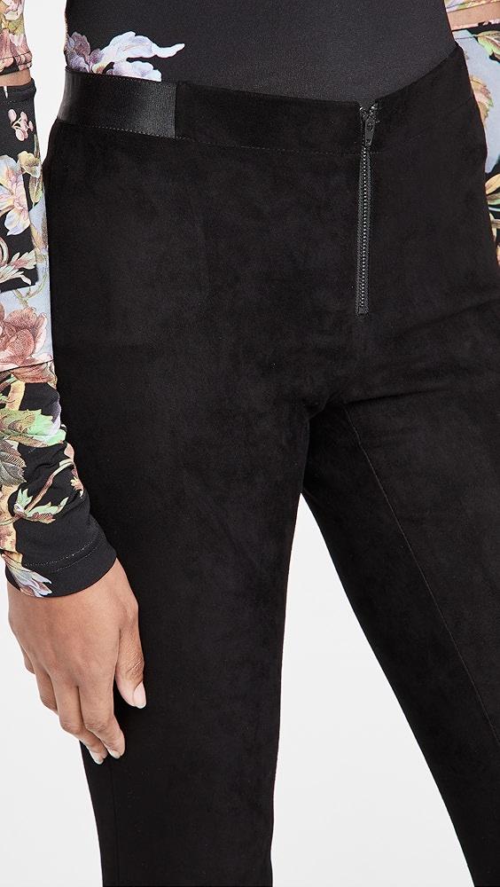 alice + olivia Front Zip Suede Leggings | Shopbop Product Image
