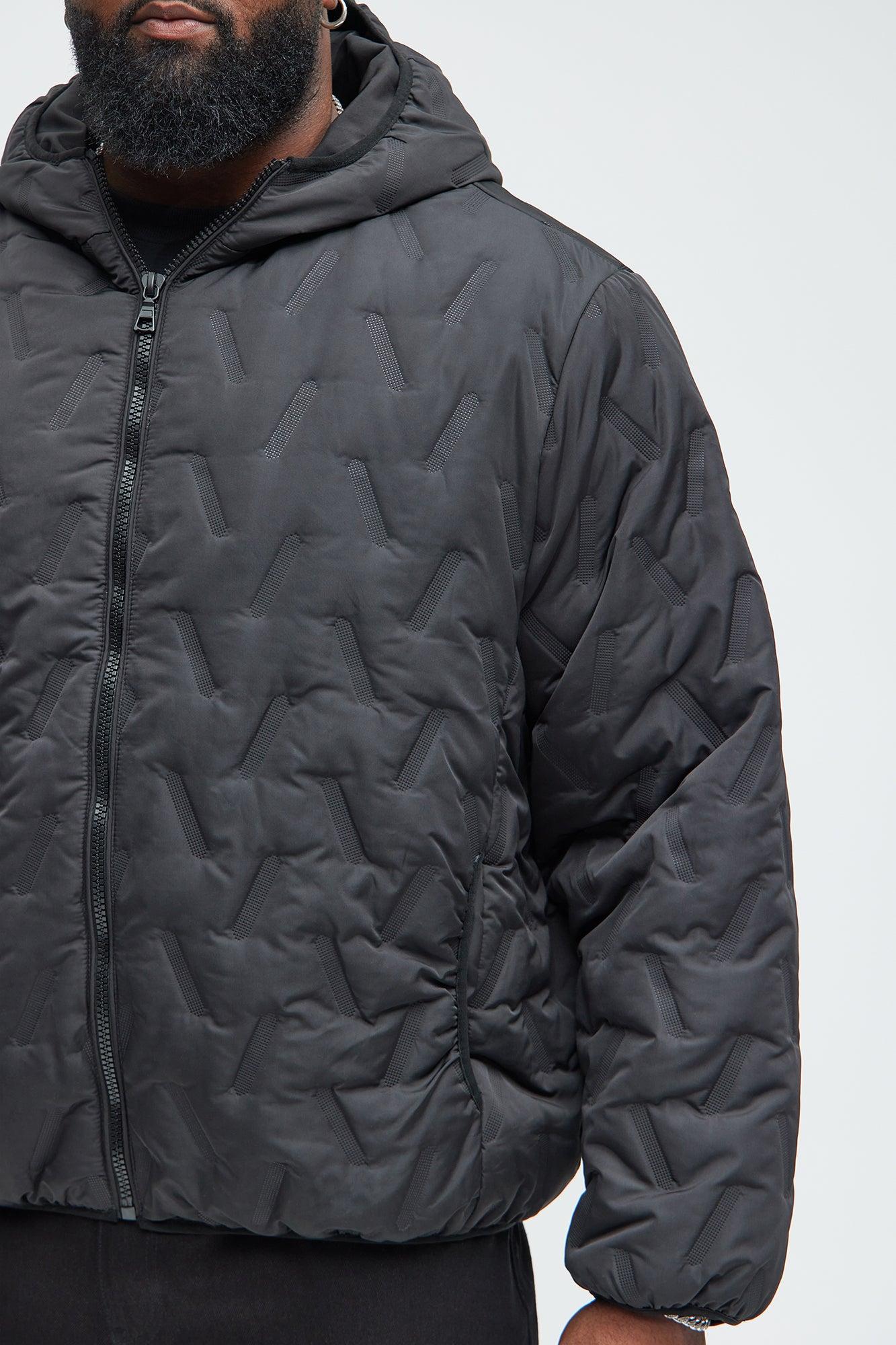 Everett Hooded Lightweight Puffer - Black Product Image