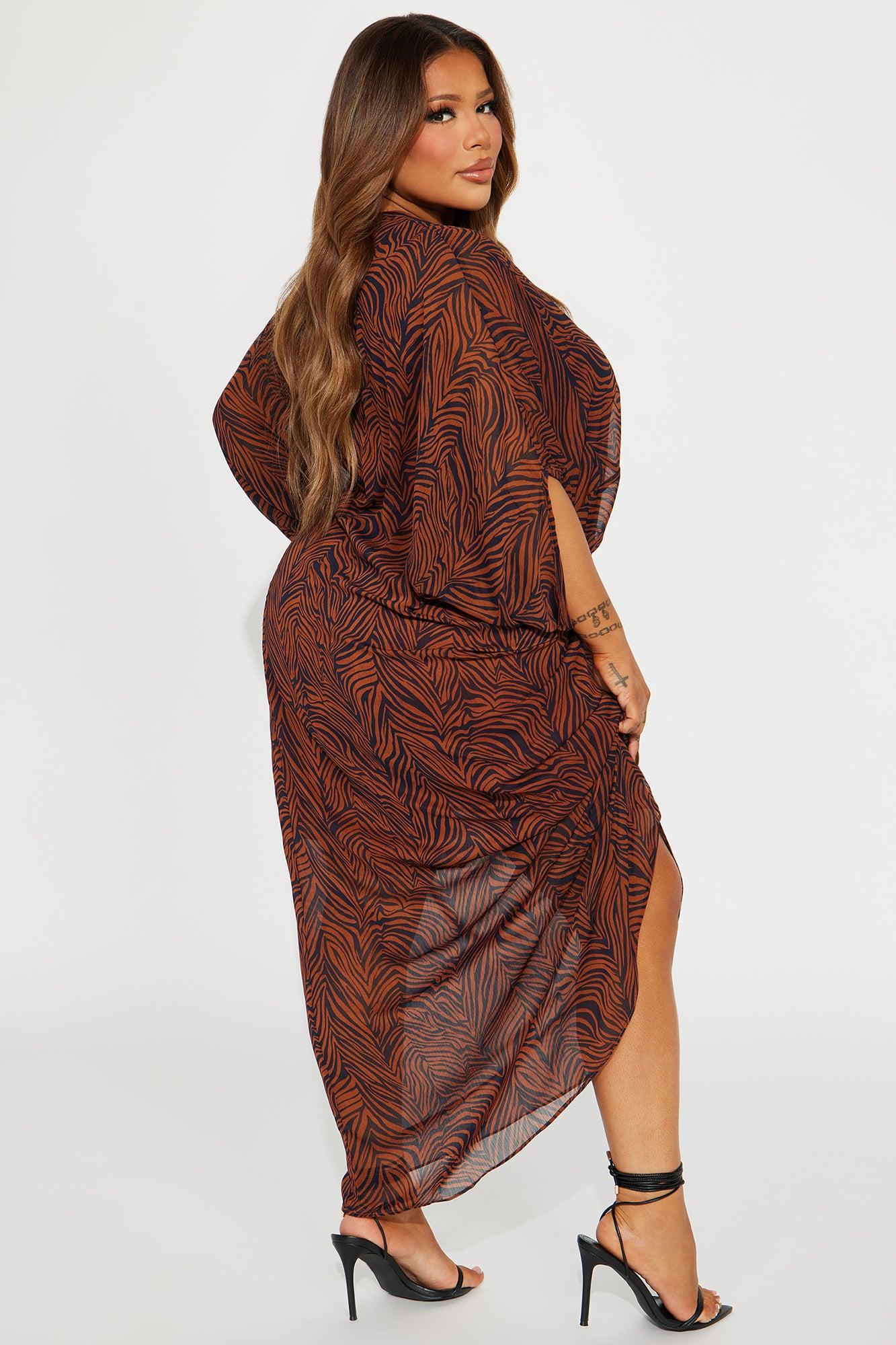 Iris Kaftan Maxi Dress - Brown/combo Product Image