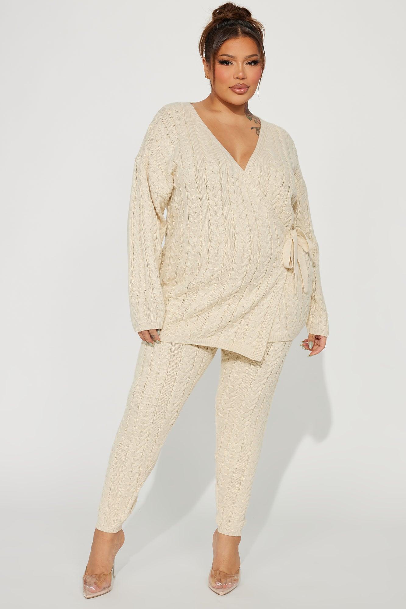 Keeley Sweater Pant Set - Cream Product Image