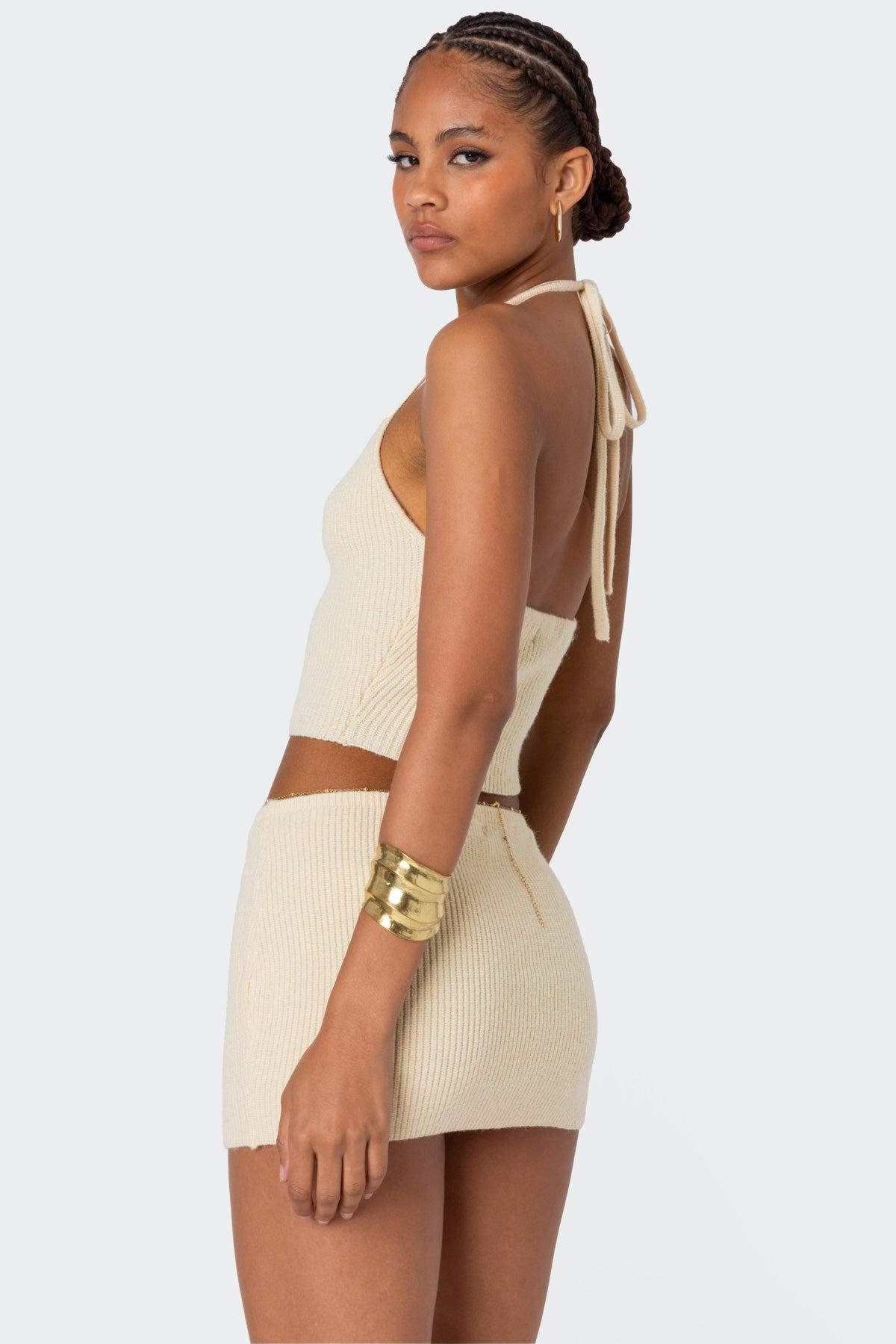 Fiona Knit Mini Skirt Product Image