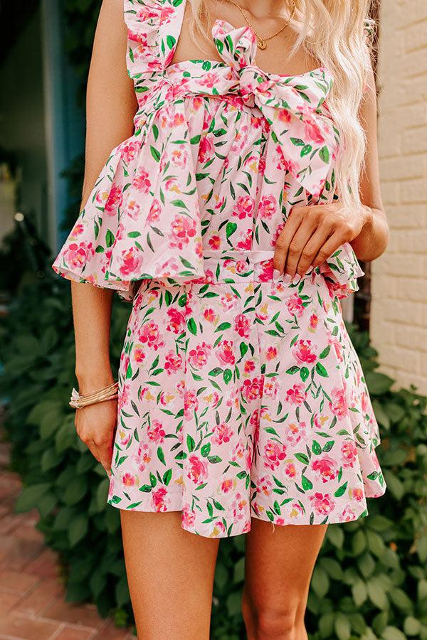 Rosewood Romance High Waist Floral Shorts Product Image