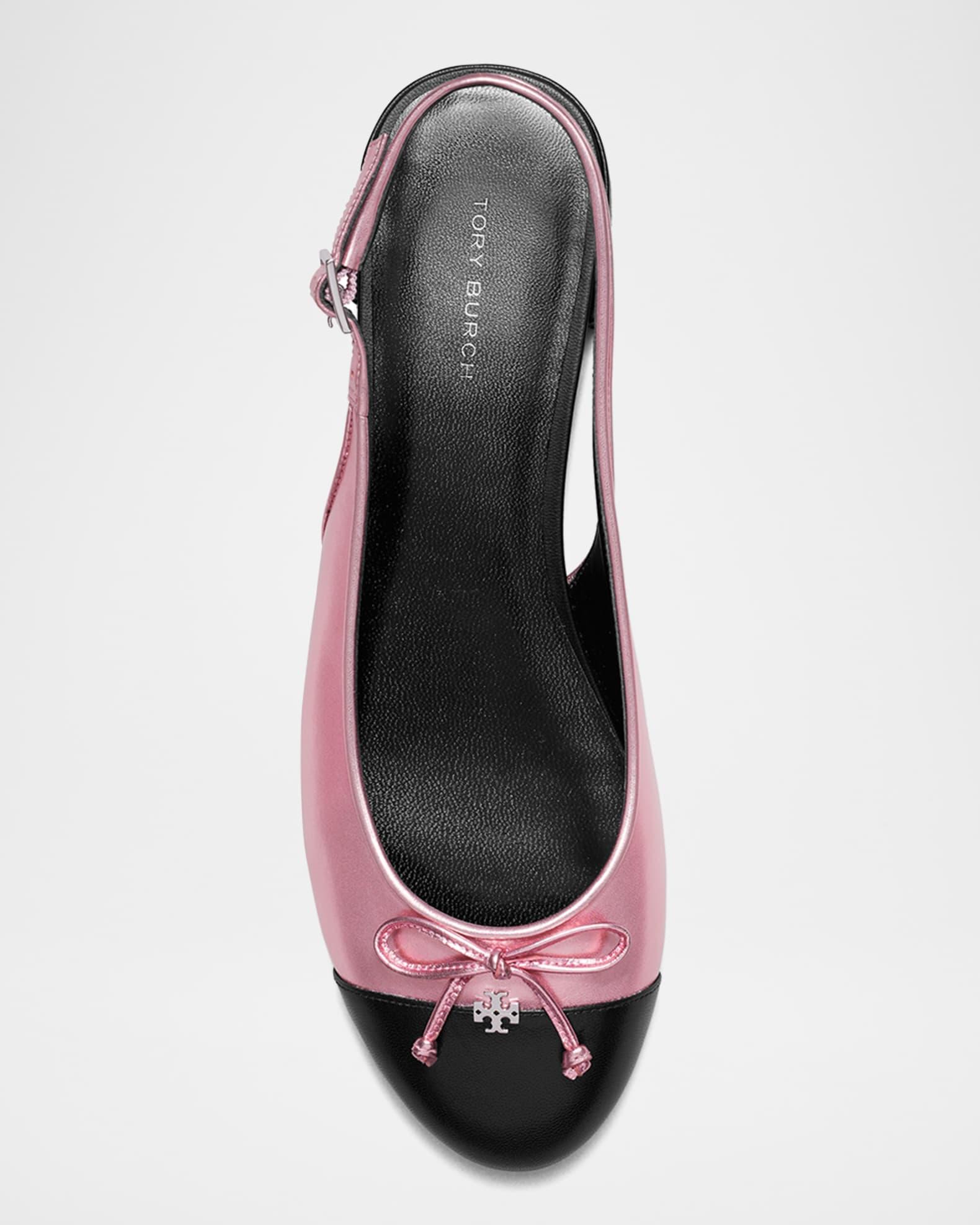 Bicolor Cap-Toe Slingback Flats Product Image