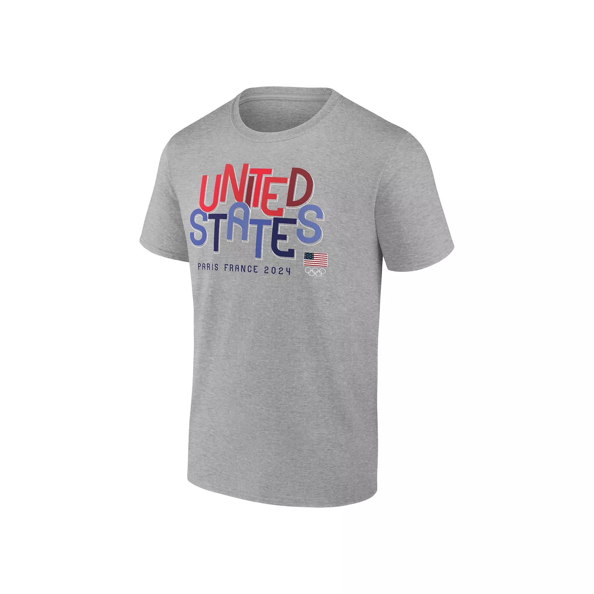 Men's Team USA United States Paris Olympics Graphic Tee, Size: Small, Usa Gray Product Image