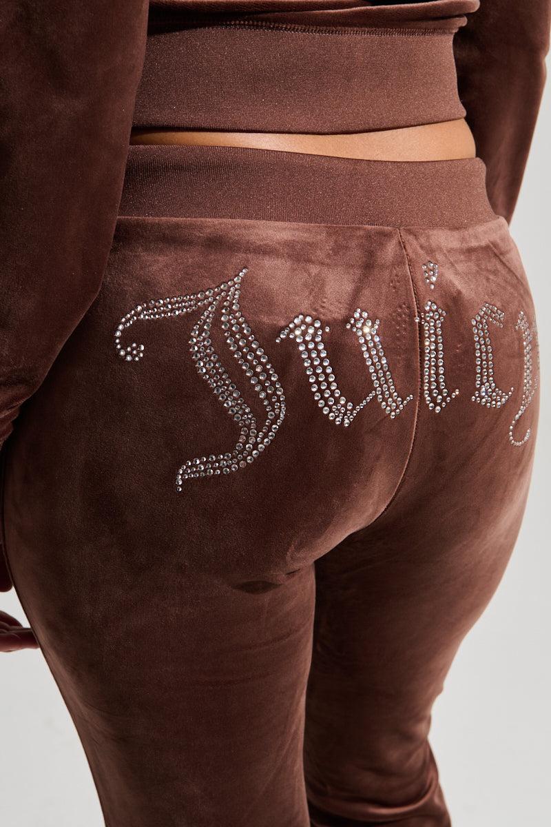 SOLID RIB WAIST VELOUR PANT Product Image