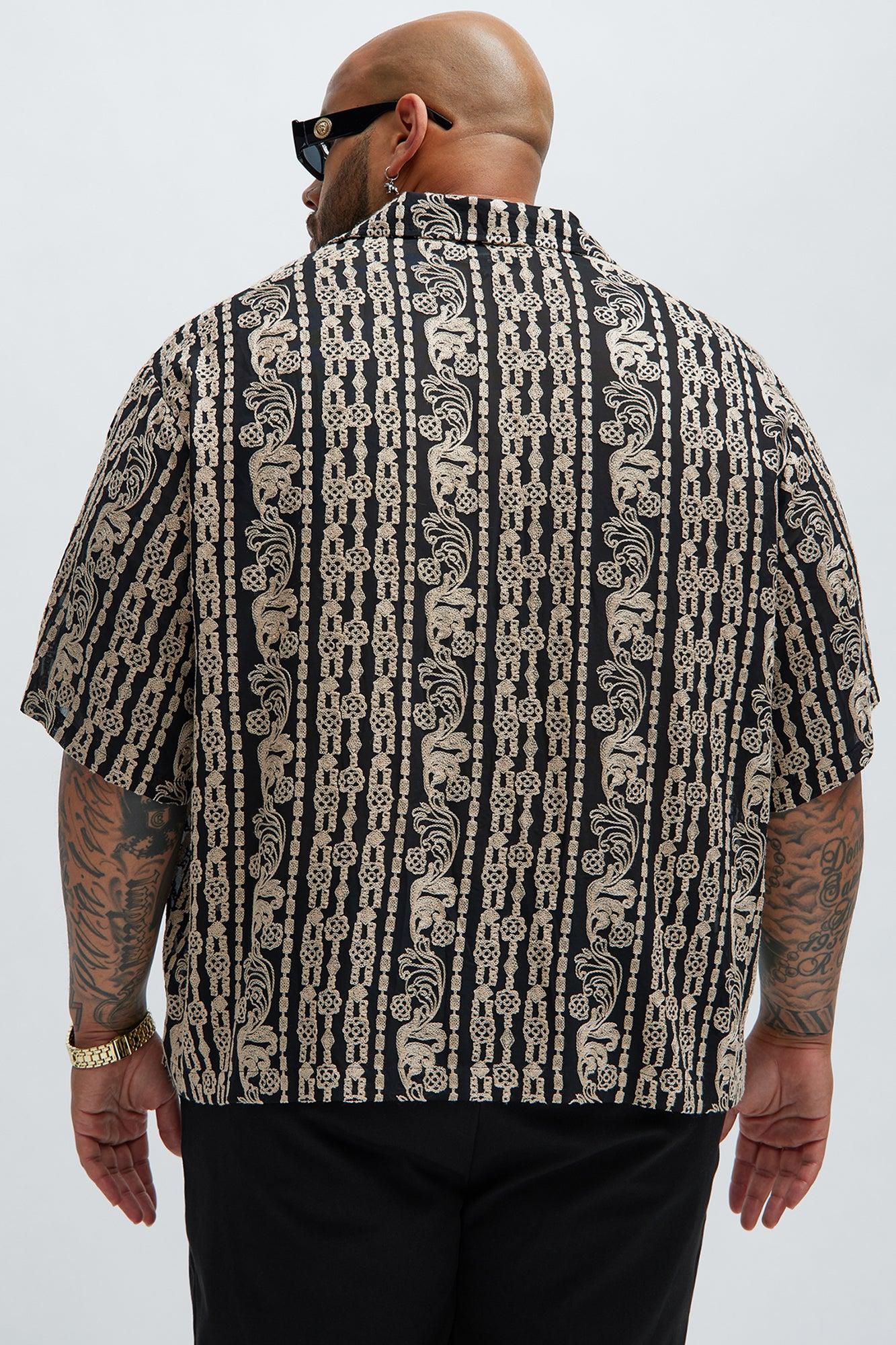 Royalty Embroidered Shirt - Black/combo Product Image