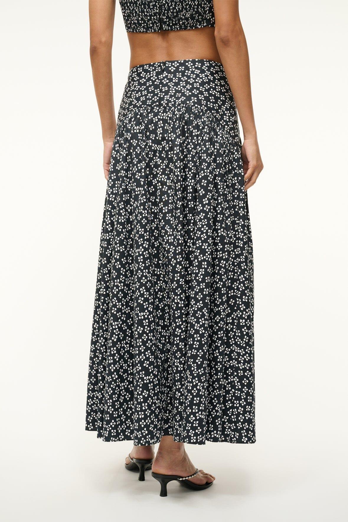 PROCIDA SKIRT | BLACK WOODBLOCK FLORAL Product Image