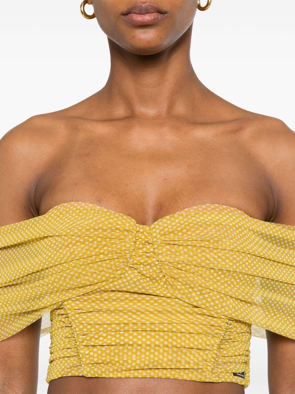 polka-dot tulle top Product Image