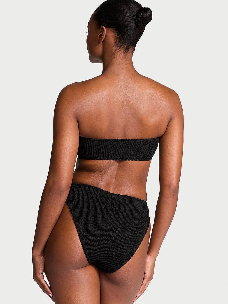 Crinkle Ring Bandeau Strapless Bikini Top Product Image