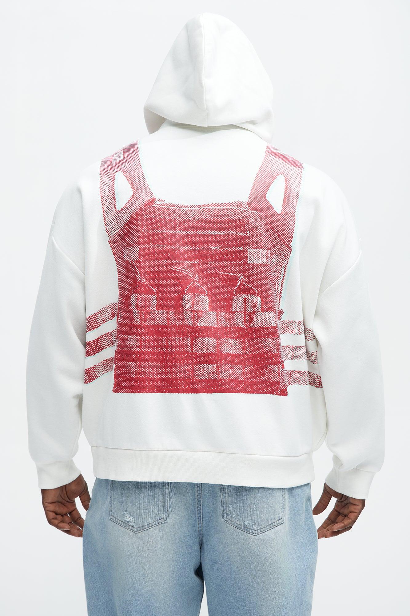Tyson Fully Protected Oversized Hoodie - White/combo Product Image