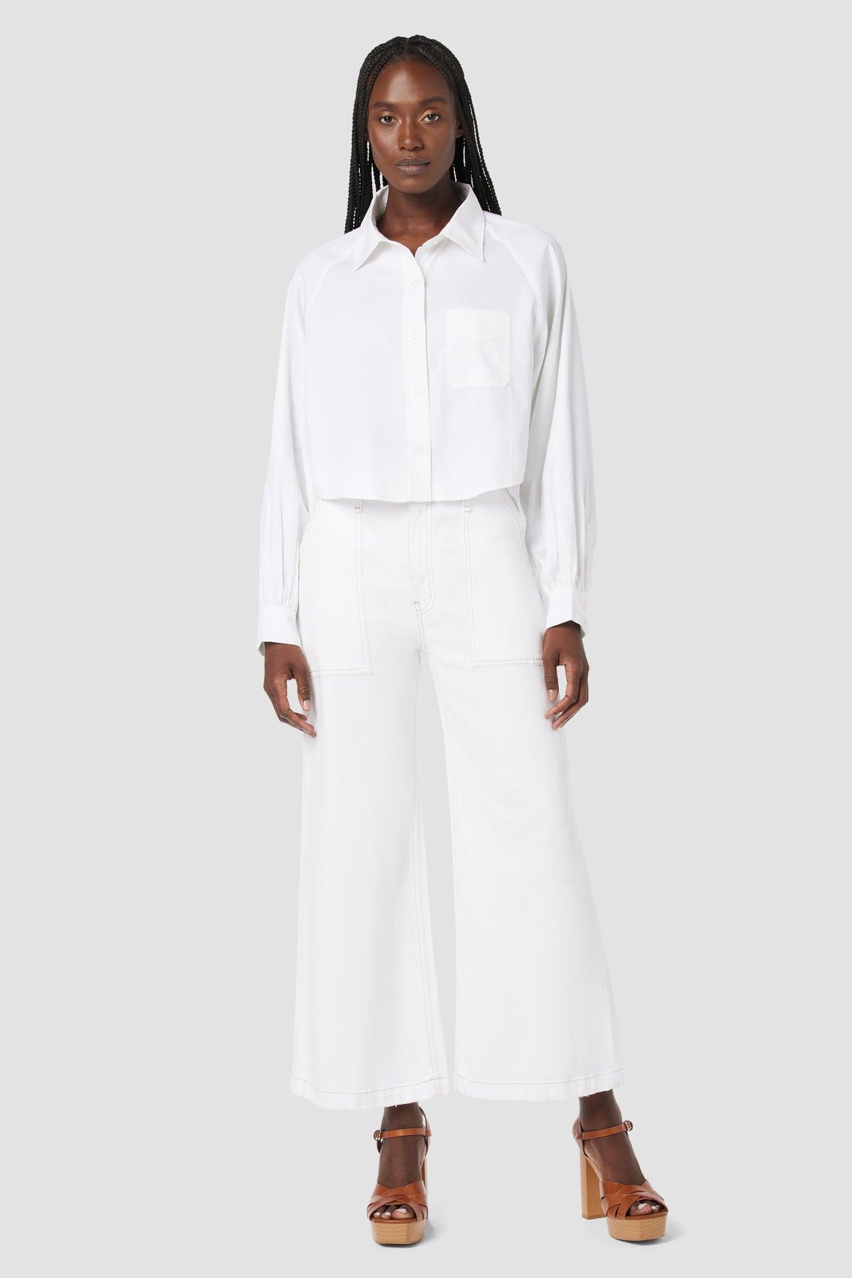 Raglan Balloon Sleeve Button Down Shirt Female Product Image