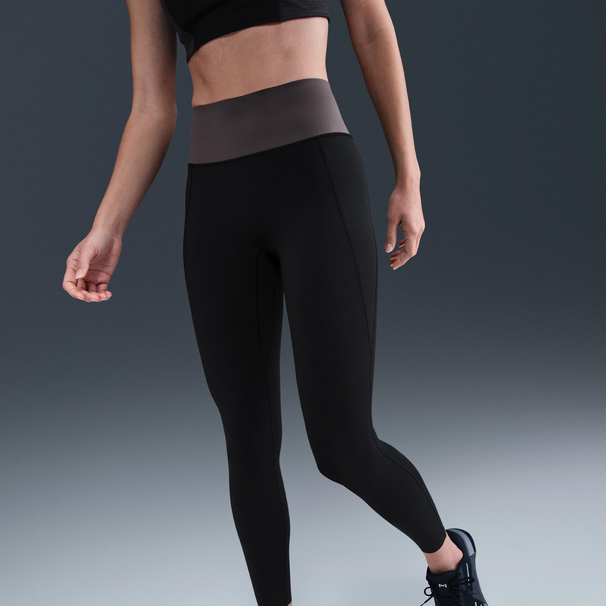 Nike Womens Universa High-Waisted 7/8 Leggings with No Front Seam | HQ6813-011 Product Image