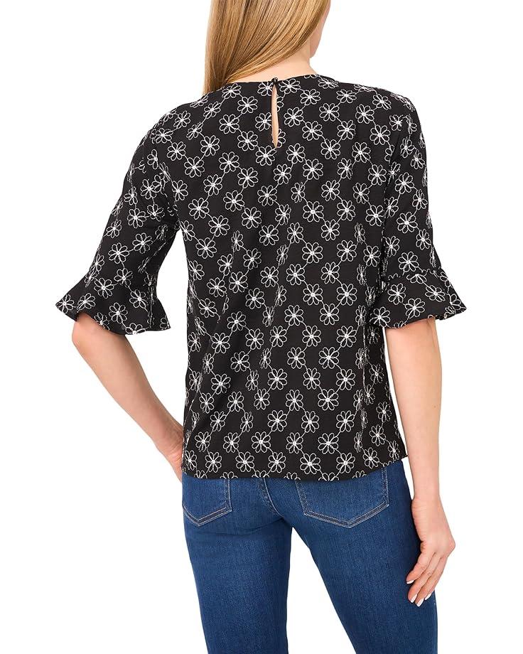 Short Sleeve Ruffle Detail High Low Top Product Image