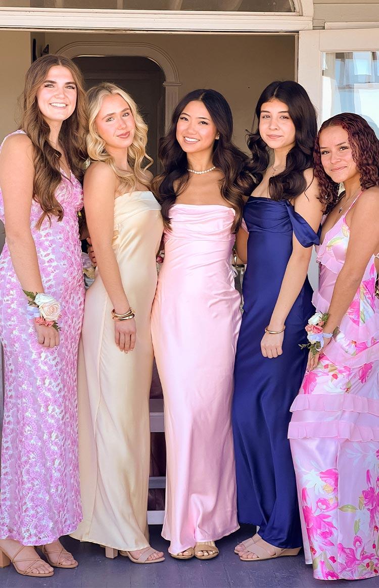 Ella Light Pink Off Shoulder Formal Maxi Dress Baby Product Image