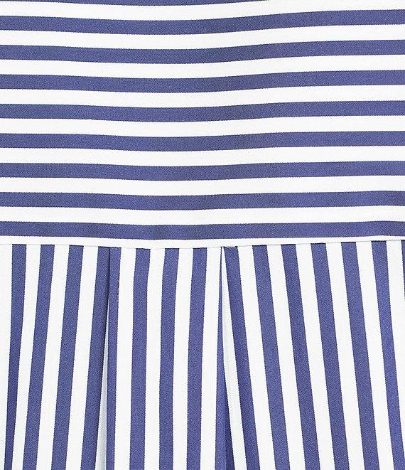 Jude Connally Carter Stripe Print Point Collar Short Sleeve Shirt Dress Product Image