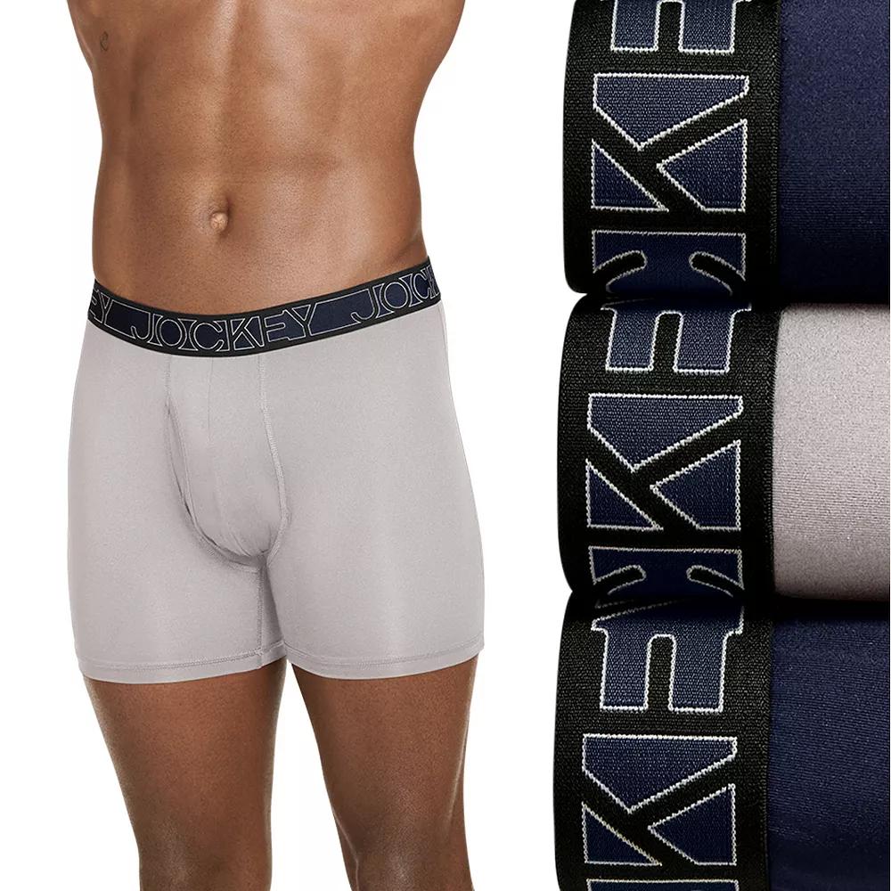 Men's Jockey 3-Pack Active Microfiber 9" Long Leg Boxer Briefs,  Product Image