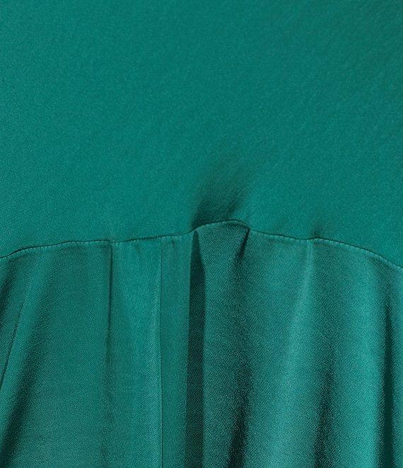 Donna Karan Satin Cowl Neck Sleeveless Gown Product Image