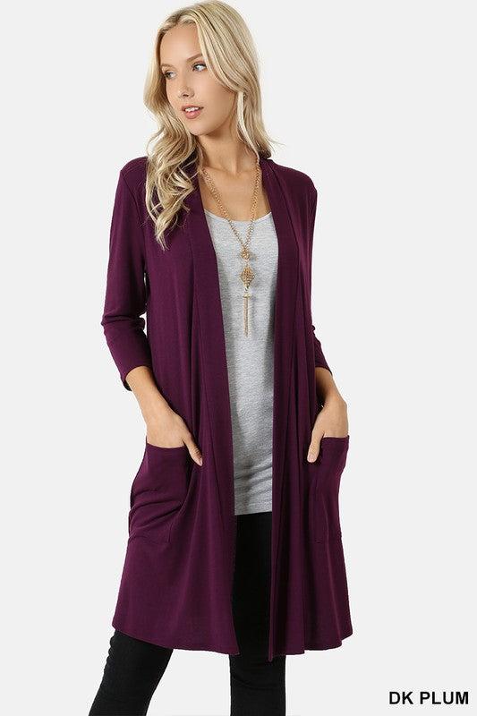 1439   Lauren Slouchy Pocket Cardigan Product Image
