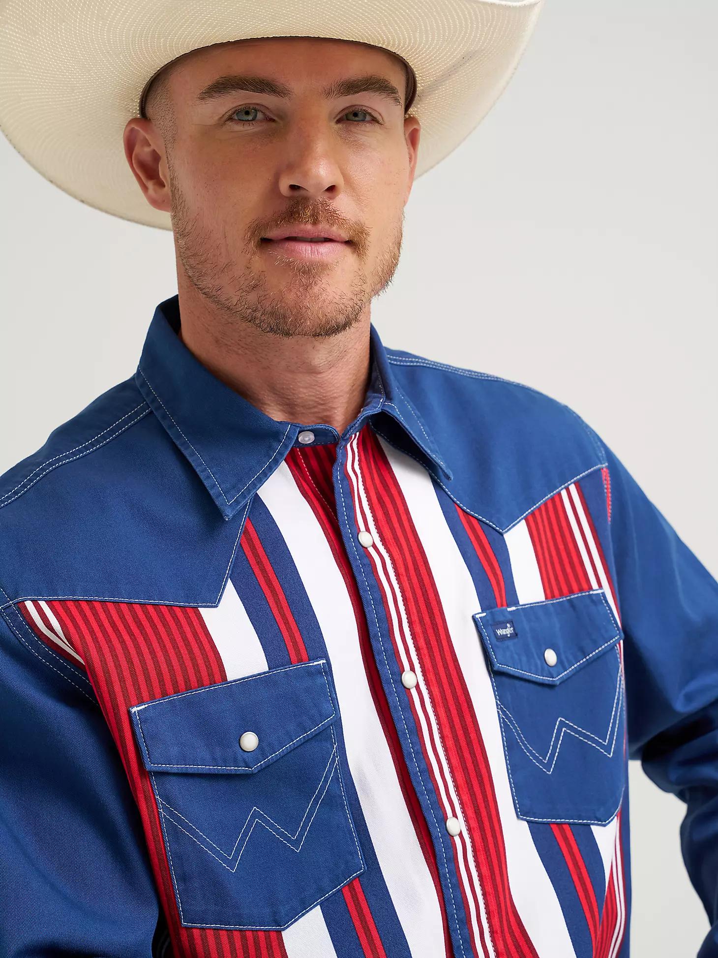 Lone Star Brushpopper Western Snap Workshirt | Men's SHIRTS | Wrangler® Product Image