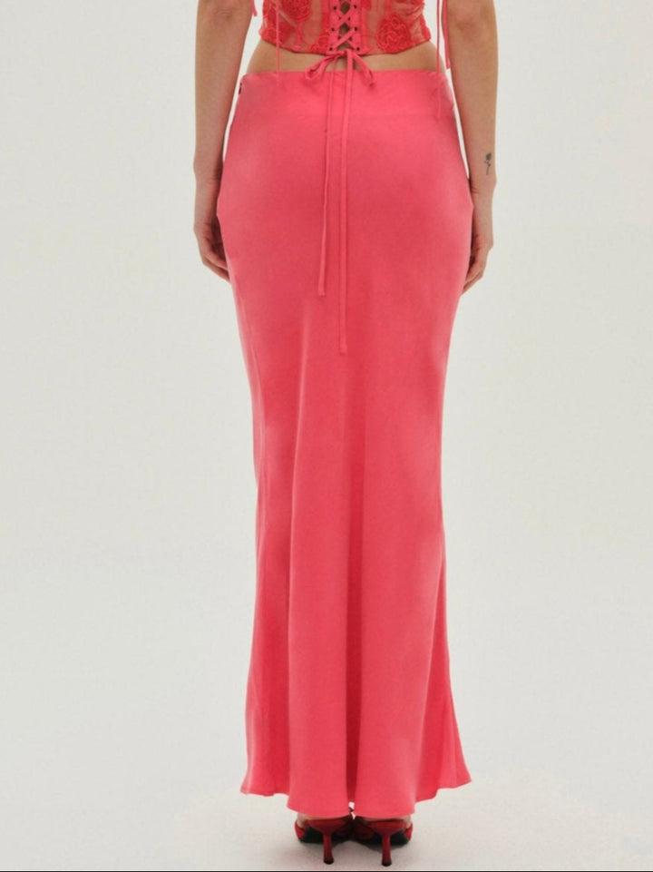 Lena Maxi Skirt — Red Product Image