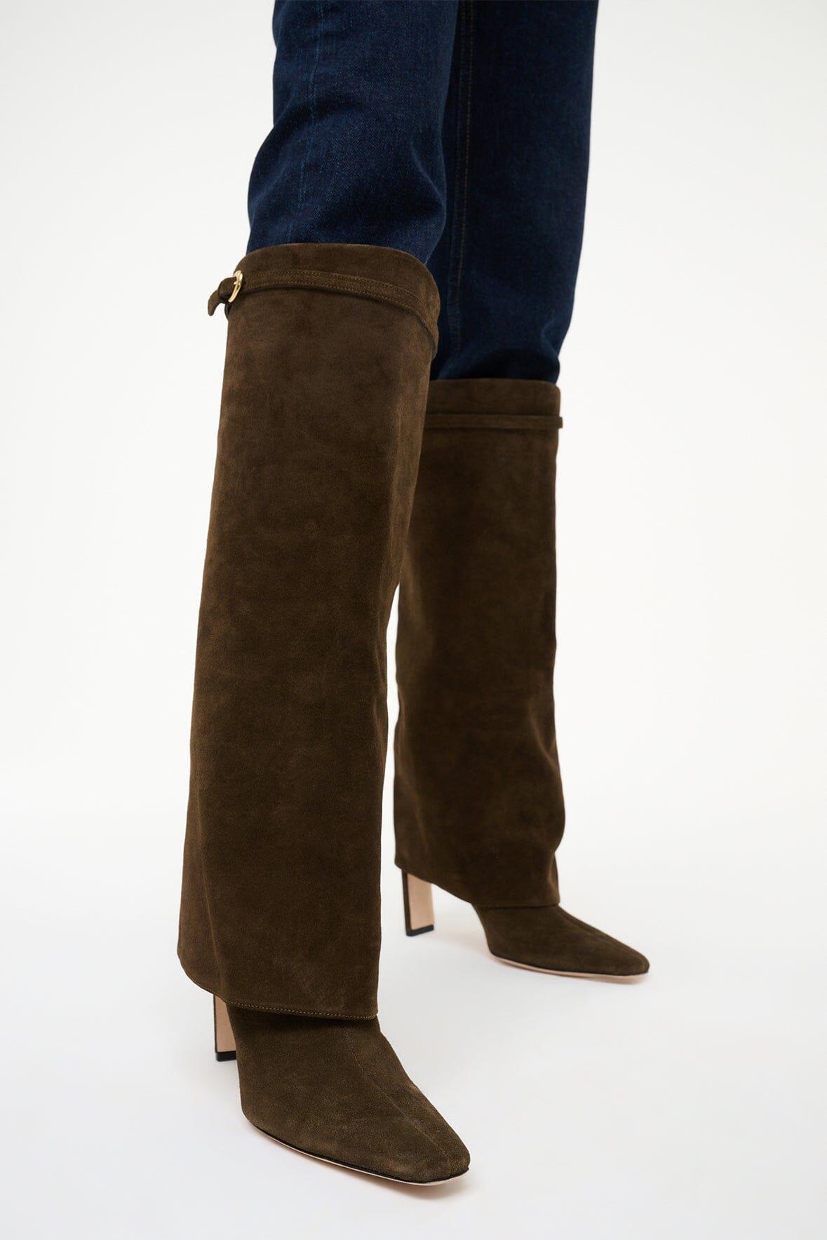 WALLY FOLDOVER HIGH HEEL BOOT | TRUFFLE Product Image