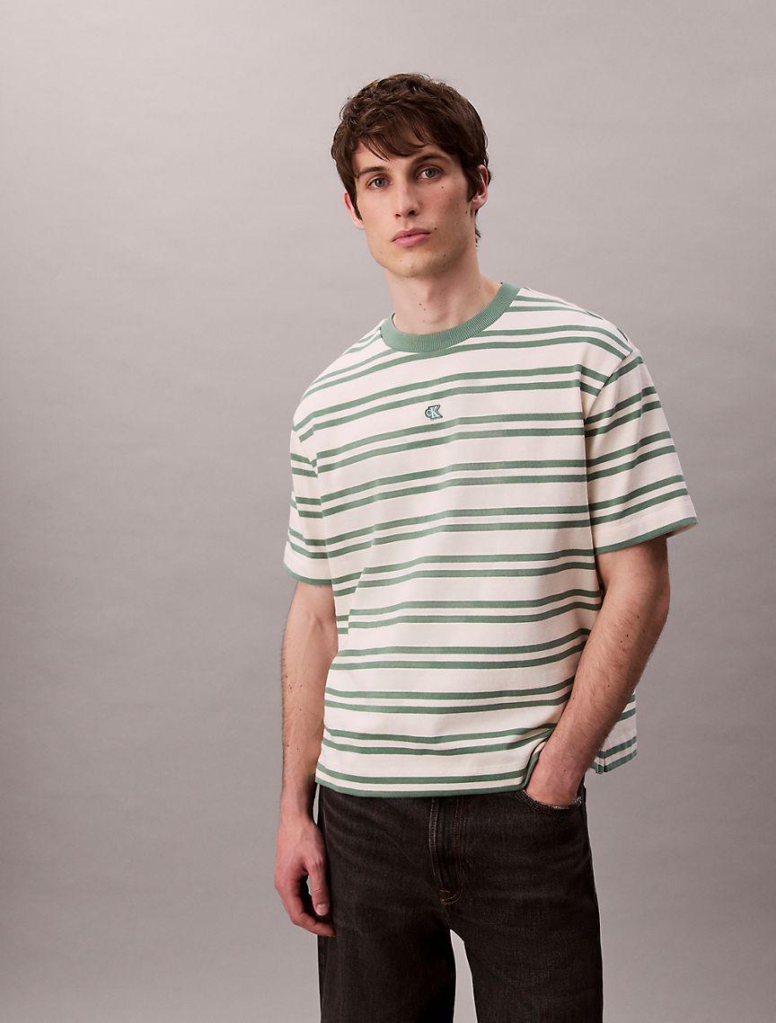 Cotton Stripe Relaxed T-Shirt  Product Image