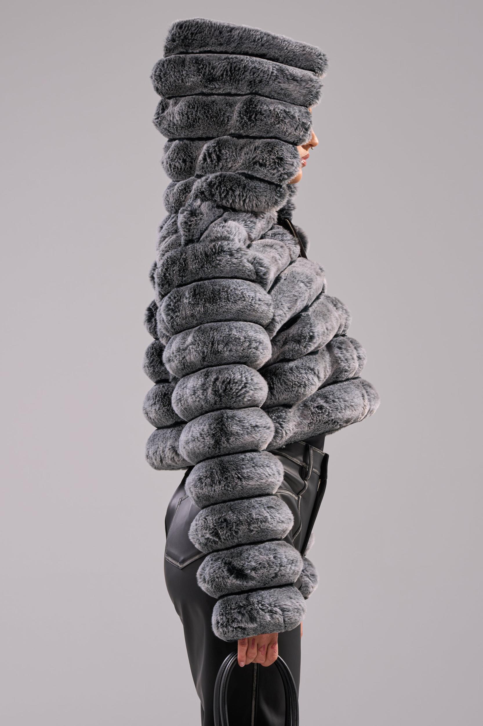 POPCORN FAUX FUR IN GREY Product Image