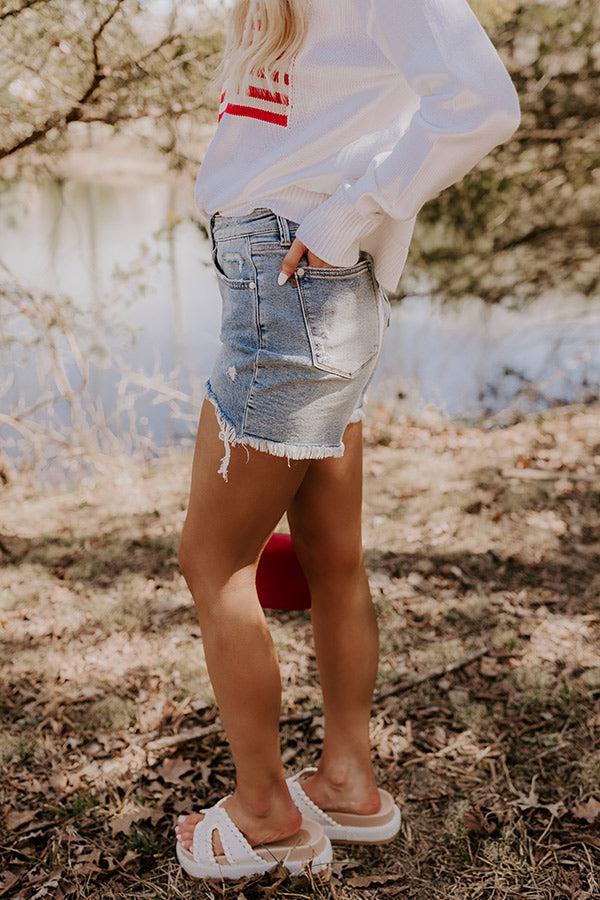 JUDY BLUE Maeve High Waist Distressed Shorts Product Image