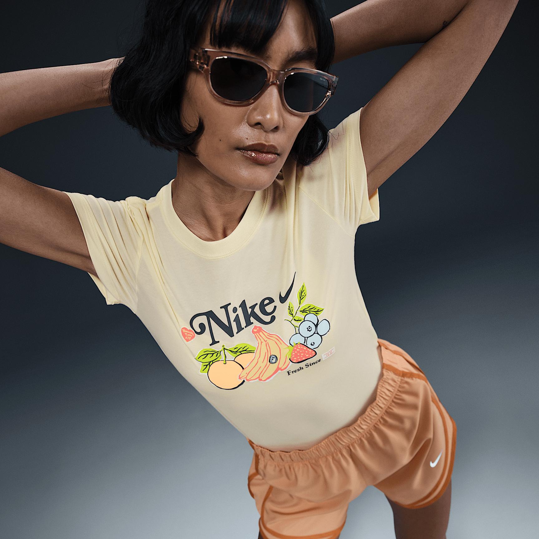 Womens Nike Sportswear Chill Knit Slim Cropped T-Shirt | HV6408-744 Product Image