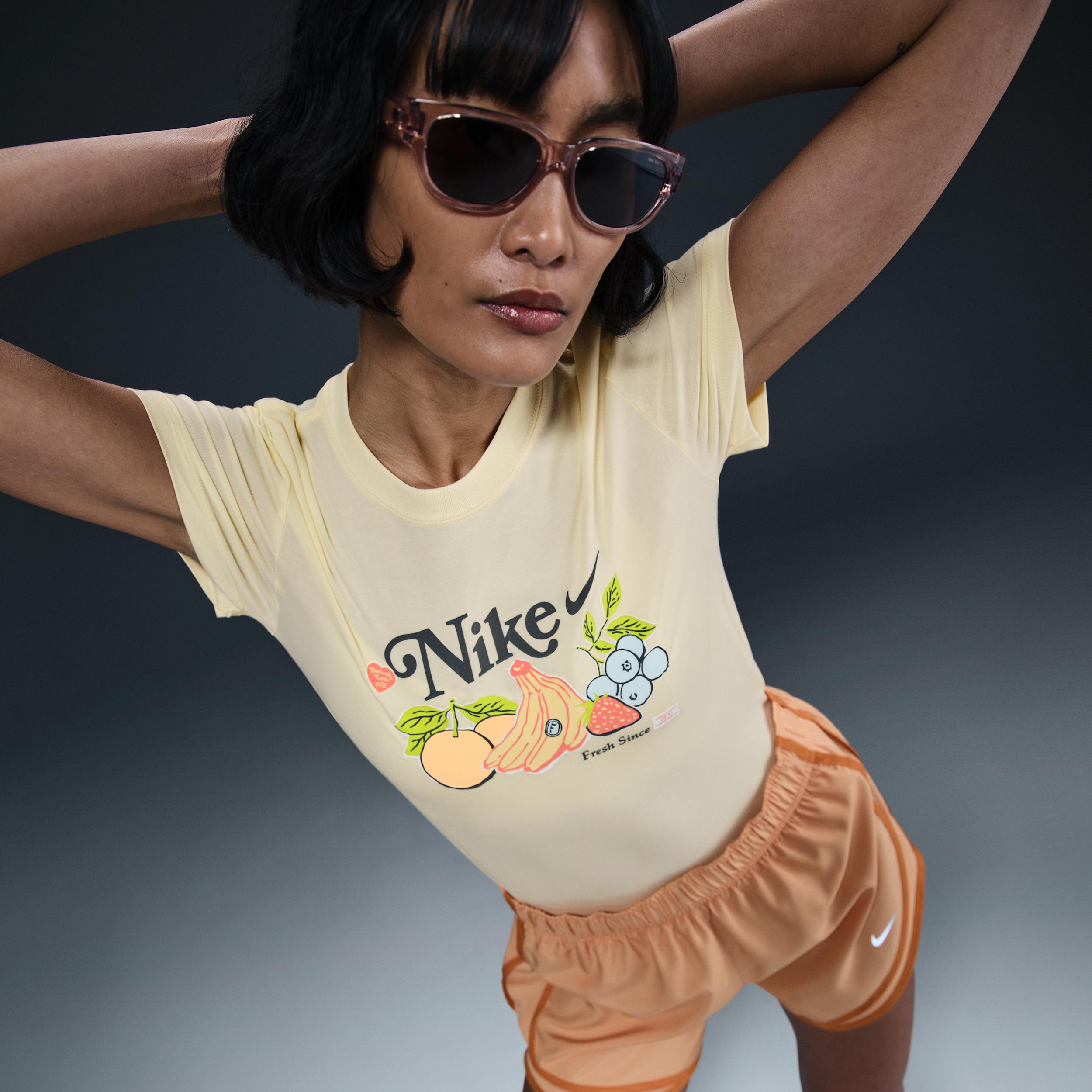 Womens Nike Sportswear Chill Knit Slim Cropped T-Shirt | HV6408-744 Product Image