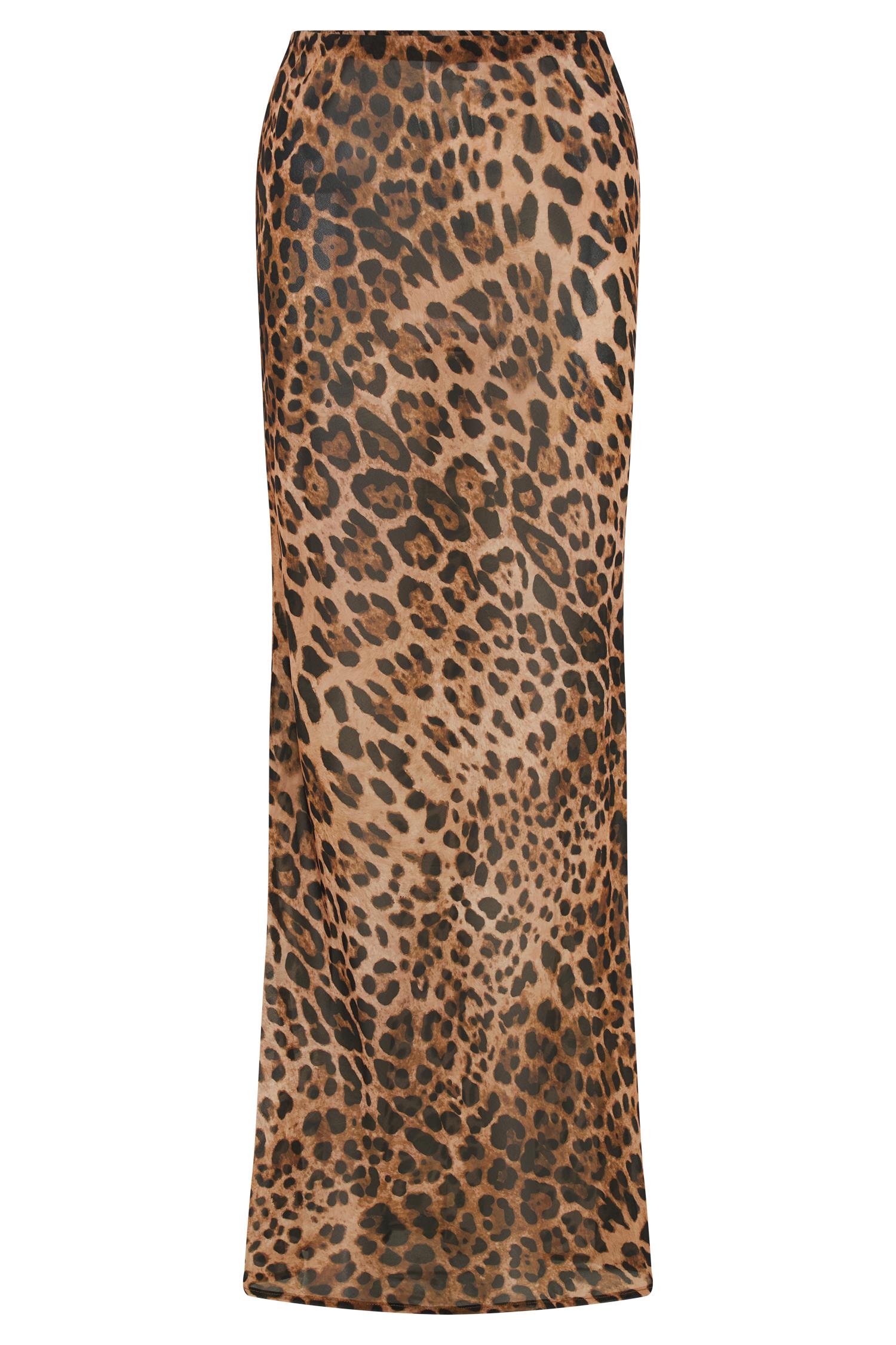 Yvonne Chiffon Off Shoulder Top - Leopard Print Product Image