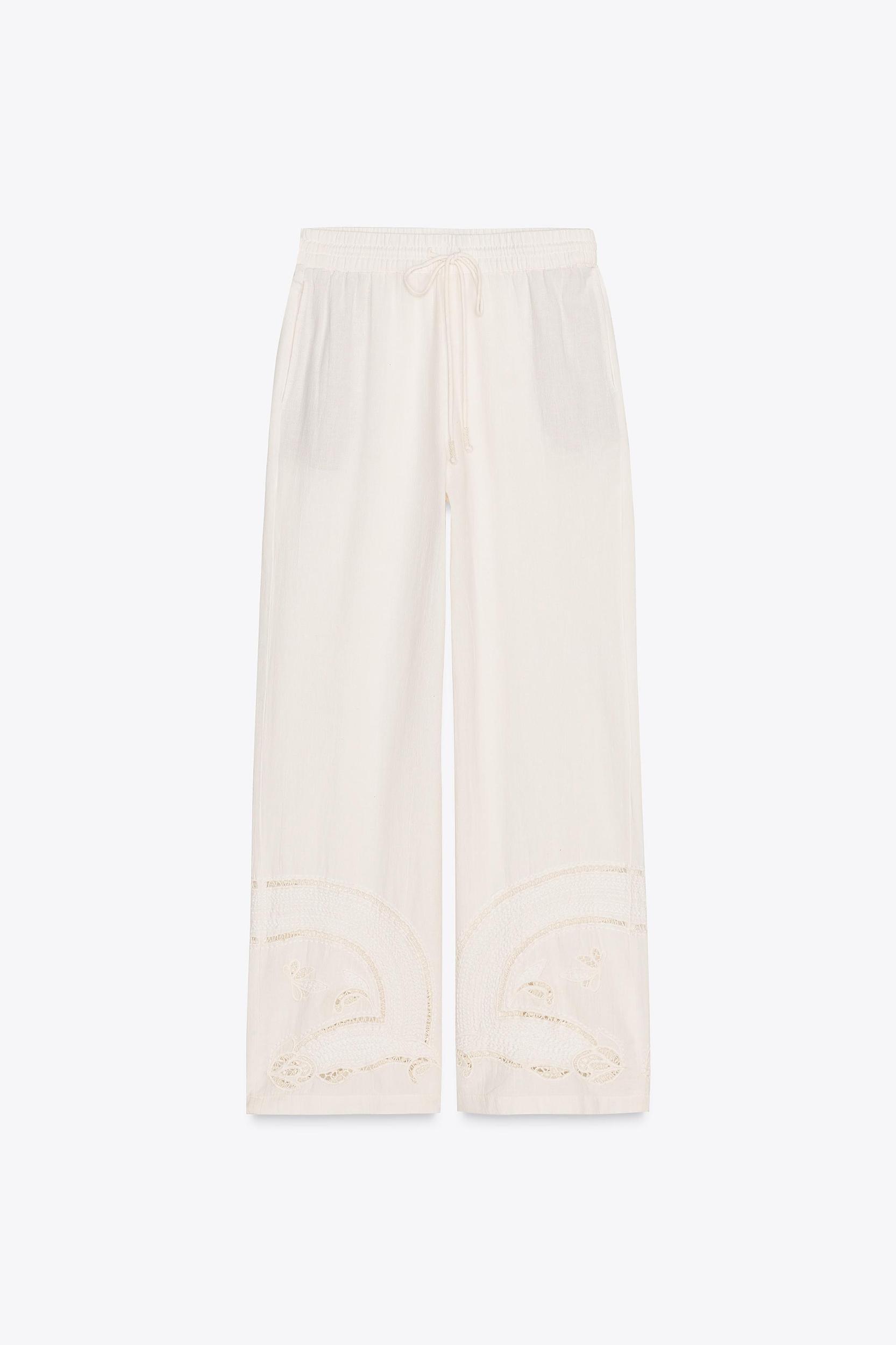 ZW COLLECTION EMBROIDERED PAJAMA PANTS Product Image