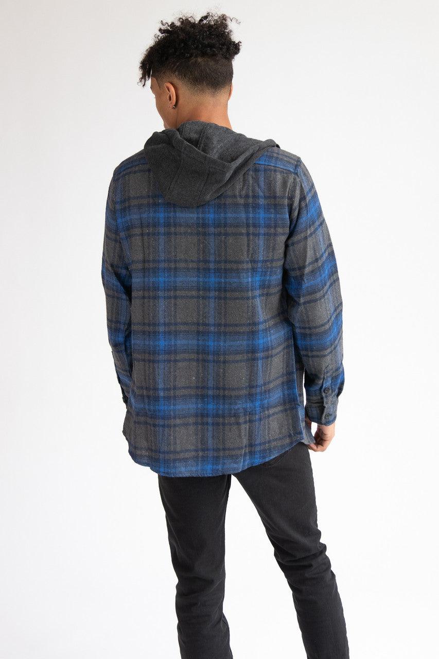 Hooded Flannel Shirt Product Image