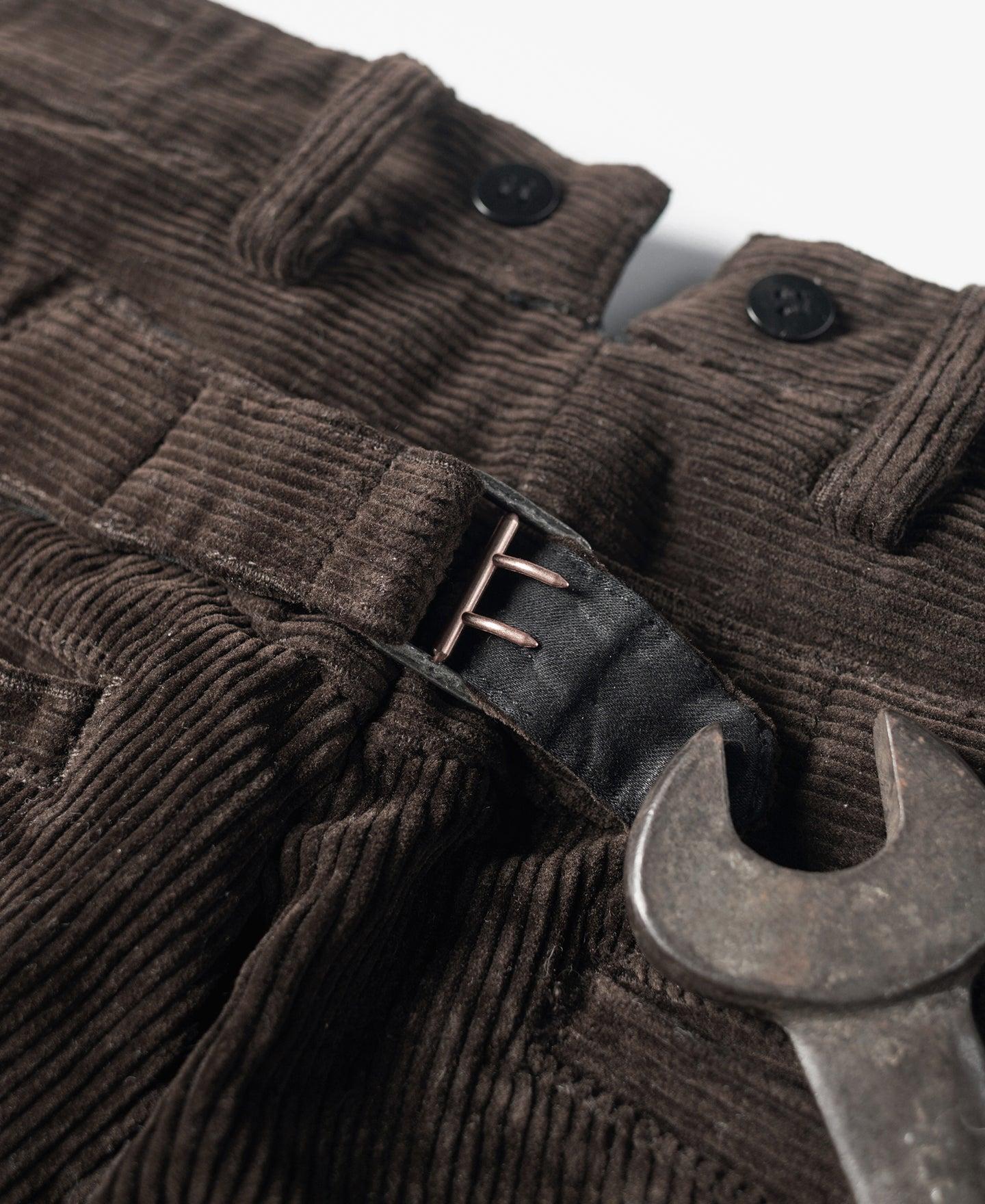 1920s Heavy-Duty Corduroy Work Pants - Brown Product Image
